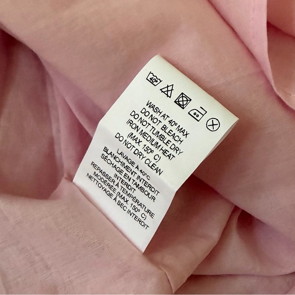 Deluc Padua Pink Poplin Maxi Dress | NWT | Bow Tie V-Neck | Size M - Picture 14 of 16